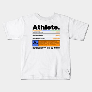 Athlete Warning Label Kids T-Shirt